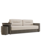 Диван прямой «Сантана 4», со столом, левая, НПБ, «еврокнижка», цвет бежевый/коричневый ultra ivory/ultra stone - Фото 3