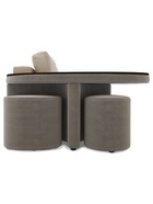 Диван прямой «Сантана 4», со столом, левая, НПБ, «еврокнижка», цвет бежевый/коричневый ultra ivory/ultra stone - Фото 4