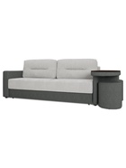 Диван прямой «Сантана 4», со столом, правая, НПБ, «еврокнижка», цвет белый/серый luma 01/luma 24 - Фото 3