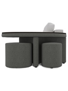 Диван прямой «Сантана 4», со столом, правая, НПБ, «еврокнижка», цвет белый/серый luma 01/luma 24 - Фото 4