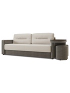 Диван прямой «Сантана 4», со столом, правая, НПБ, «еврокнижка», цвет бежевый/коричневый ultra ivory/ultra stone - Фото 3