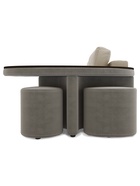 Диван прямой «Сантана 4», со столом, правая, НПБ, «еврокнижка», цвет бежевый/коричневый ultra ivory/ultra stone - Фото 4