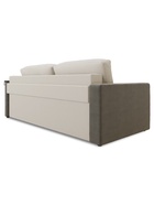 Диван прямой «Сантана 4», со столом, правая, НПБ, «еврокнижка», цвет бежевый/коричневый ultra ivory/ultra stone - Фото 5