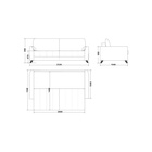 Диван б/д Скандинавия/Ultra midnight - фото 14967077