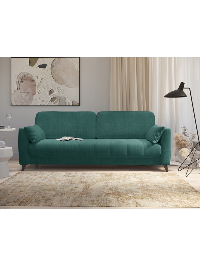 Диван прямой «Скандинавия», НПБ, тик – так, цвет зелёный ultra forest - Фото 1