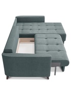 Диван угловой «Скандинавия», правый, НПБ, тик - так, цвет серо-голубой newtone aqwa blue - Фото 11