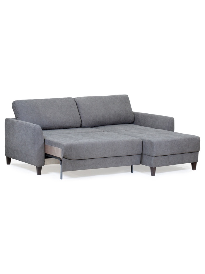 Диван угловой «Скандинавия», правый, НПБ, тик – так, цвет серый luma 14 - Фото 1