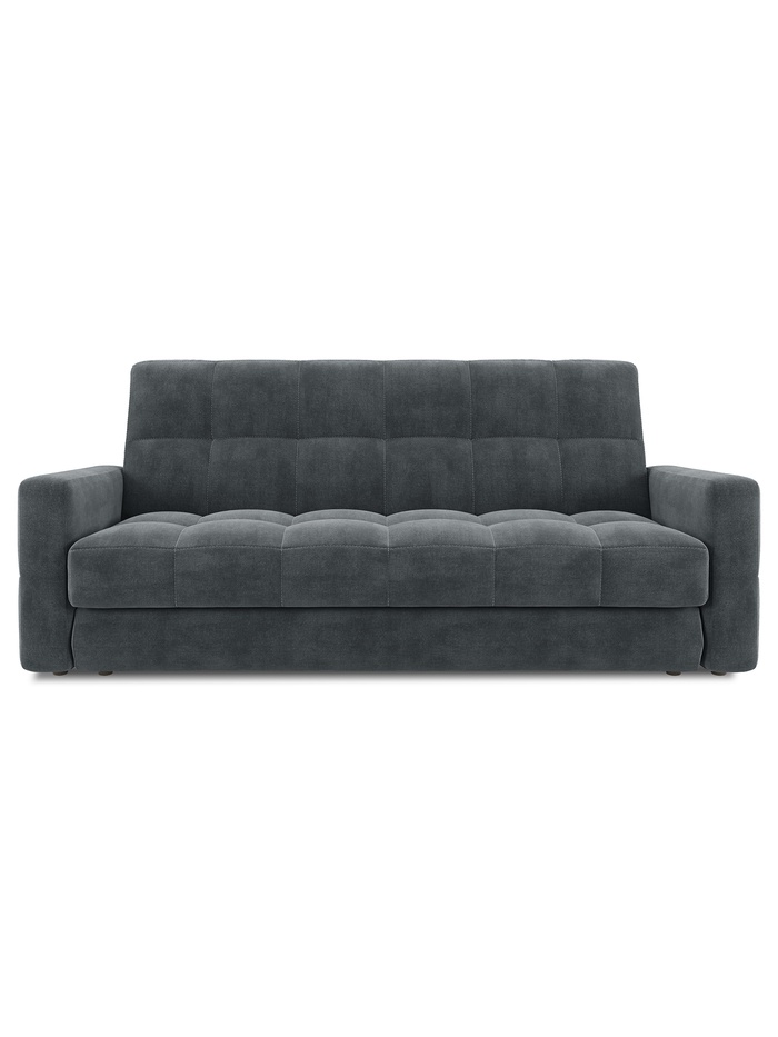 Диван прямой «Фишт», с мягкими подлокотниками, пружинный блок, книжка, цвет серый luma 24 - Фото 1