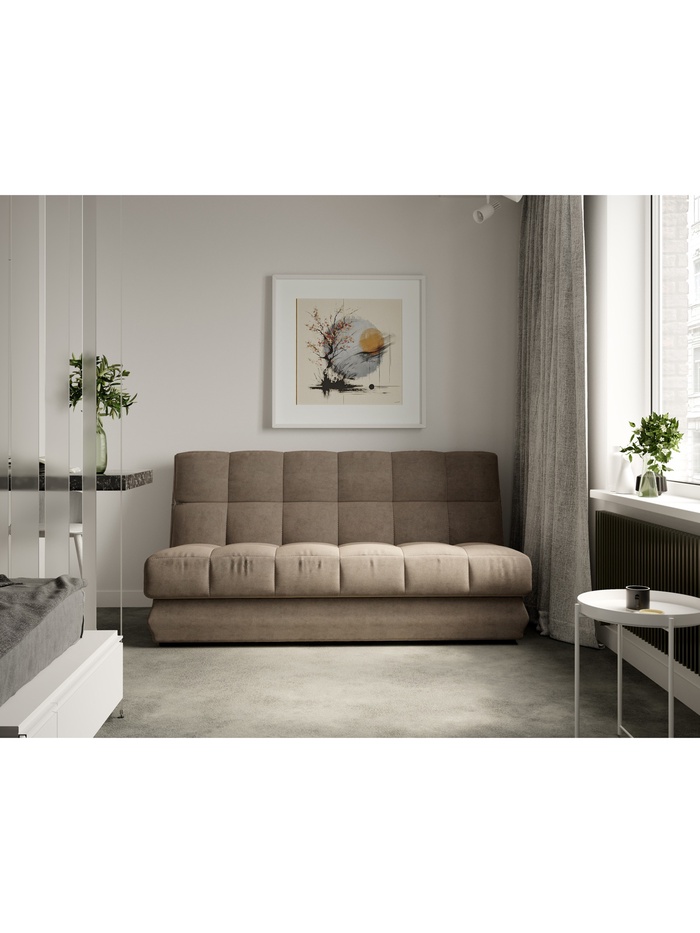 Диван прямой «Фишт», пружинный блок, книжка, цвет коричневый luma 06 - Фото 1