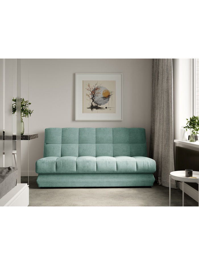 Диван прямой «Фишт», пружинный блок, книжка, цвет мятный ultra mint - Фото 1