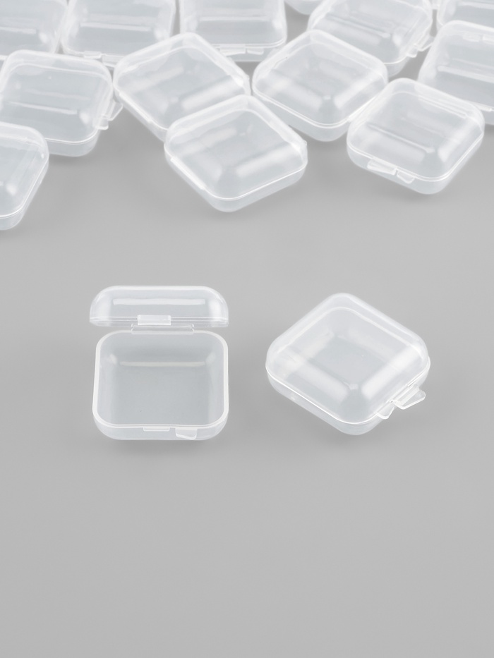 УЦЕНКА Коробочка для хранения мелочей, 3.5×3.5×1.8 см, прозрачный - Фото 1