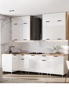 Кухонный гарнитур угловой «Рио» New, 1000×2600 мм, цвет белый глянец/дуб крафт/дуб вотан - Фото 1