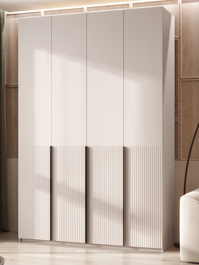 Шкаф четырёхстворчатый «Марвэл», 1600×508×2400 мм, цвет кашемир /кашемир