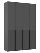 Шкаф четырёхстворчатый «Марвэл», 1600×508×2400 мм, цвет браш графит/графит - Фото 3