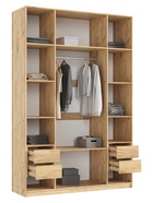 Шкаф четырёхстворчатый «Марвэл», 1600×508×2400 мм, цвет браш вайт/дуб крафт - Фото 2