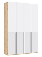 Шкаф четырёхстворчатый «Марвэл», 1600×508×2400 мм, цвет браш вайт/дуб крафт - Фото 3