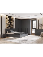 Кровать двуспальная парящая «Марвэл», с подъёмным механизмом, 1600×2000 мм, цвет графит/графит - Фото 3