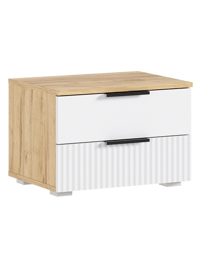 Тумба прикроватная «Марвэл», 502×386×350 мм, цвет браш вайт/дуб крафт