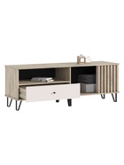 Тумба под ТВ «Роджина», 1502×426×511 мм, цвет кашемир/дуб крафт серый - Фото 3