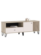 Тумба под ТВ «Роджина», 1502×426×511 мм, цвет кашемир/дуб крафт серый - Фото 4