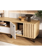 Тумба под ТВ «Роджина», 1502×426×511 мм, цвет белый глянец/дуб крафт - Фото 2