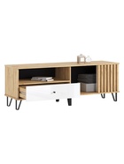 Тумба под ТВ «Роджина», 1502×426×511 мм, цвет белый глянец/дуб крафт - Фото 3