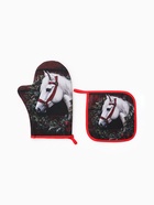 Кухонный набор «Этель»: варежка-прихватка 20×28 см, прихватка 19×19 см, красная 10894518