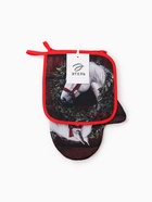 Кухонный набор «Этель»: варежка-прихватка 20×28 см, прихватка 19×19 см, красная - Фото 7