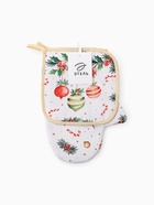 Кухонный набор «Этель»: варежка-прихватка 20×28 см, прихватка 19×19 см, белая - фото 809339555