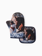 Кухонный набор «Этель»: варежка-прихватка 20×28 см, прихватка 19×19 см, синяя - фото 62159389