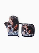 Кухонный набор «Этель»: варежка-прихватка 20×28 см, прихватка 19×19 см, синяя - фото 62159390