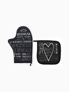 Кухонный набор «Этель. Правила дома»: варежка-прихватка 20×28 см, прихватка 19×19 см - фото 809284752