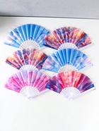 Веер складной «Пузырьки», 23 см, МИКС (комплект 12 шт) - фото 58058142