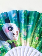 Веер складной «Панда в цветочном саду», 23 см, МИКС - фото 118994239