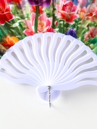 Веер складной «Пластилиновые цветы», 23 см, МИКС - фото 118994245