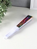 Веер складной «Пластилиновые цветы», 23 см, МИКС - фото 118994246