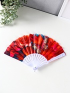 Веер складной «Бабочки и цветы», 23 см, МИКС - Фото 2