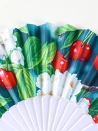 Веер складной «Вишня и цветки», 23 см, МИКС - фото 118994254