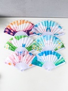 Веер складной «Спящие котики на полянке», 23 см, МИКС - фото 118994257