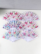 Веер складной «Ситец цветочный», 23 см, МИКС - фото 118994262