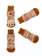 Носки нескользящие «Лапки», L (7.5×18 см), набор 4 шт., бежевые - Фото 1