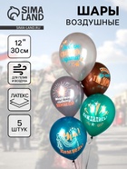 Воздушные шары латексные 12" «Дембель», 5 шт., МИКС - фото 58058276