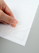 Стикеры эпоксидные прозрачные заготовки 3D 100 шт 2,5 x 2,5 см + самоклеящаяся бумага - фото 58058308