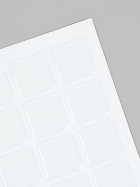 Стикеры эпоксидные прозрачные заготовки 3D 50 шт 3 х 3 см