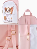 Рюкзак детский «Котик», «Выбражулька», на молнии, 18×8×23 см, розовый - Фото 7