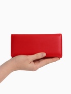 Кошелёк женский на магните, 19×3×10 см, однотонный, красный - Фото 2