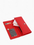 Кошелёк женский на магните, 19×3×10 см, однотонный, красный - Фото 4