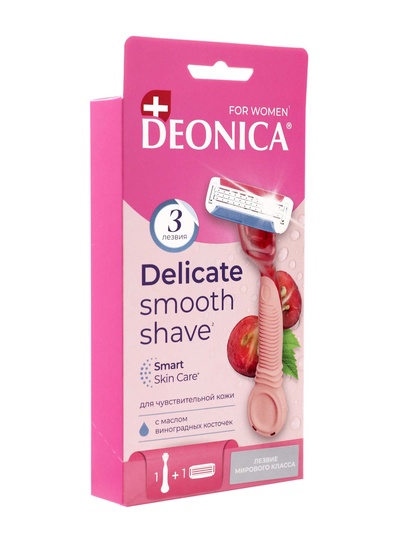 Бритвенный станок со сменной кассетой DEONICA 3 FOR WOMEN, 3 лезвия