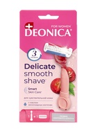 Бритвенный станок со сменной кассетой DEONICA 3 FOR WOMEN, 3 лезвия - Фото 2