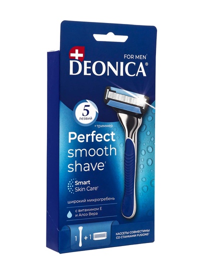 Бритвенный станок со сменной кассетой DEONICA 5 FOR MEN, 5 лезвий